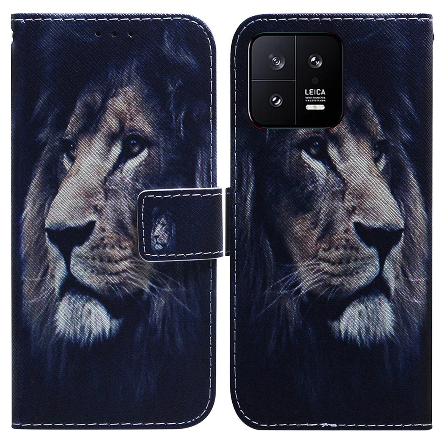 For Xiaomi 13 5G PU Leather Wallet Phone Case Pattern Printing Folding Stand Cover with Strap