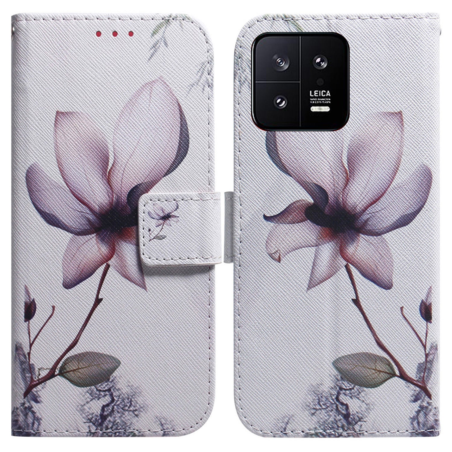 For Xiaomi 13 5G PU Leather Wallet Phone Case Pattern Printing Folding Stand Cover with Strap