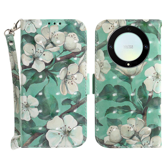 Anti-drop Phone Cover for Honor X40 5G / X9a 5G / Magic5 Lite 5G , Folio Flip Wallet Phone Case with Strap