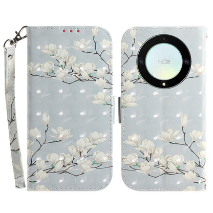 Anti-drop Phone Cover for Honor X40 5G / X9a 5G / Magic5 Lite 5G , Folio Flip Wallet Phone Case with Strap