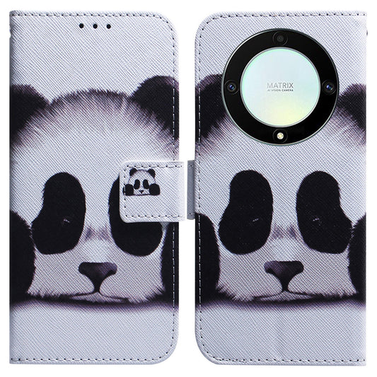 For Honor X40 5G / X9a 5G / Magic5 Lite 5G Pattern Printing Stand Cover Anti-drop PU Leather Wallet Phone Case with Strap