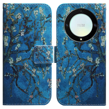 For Honor X40 5G / X9a 5G / Magic5 Lite 5G Pattern Printing Stand Cover Anti-drop PU Leather Wallet Phone Case with Strap