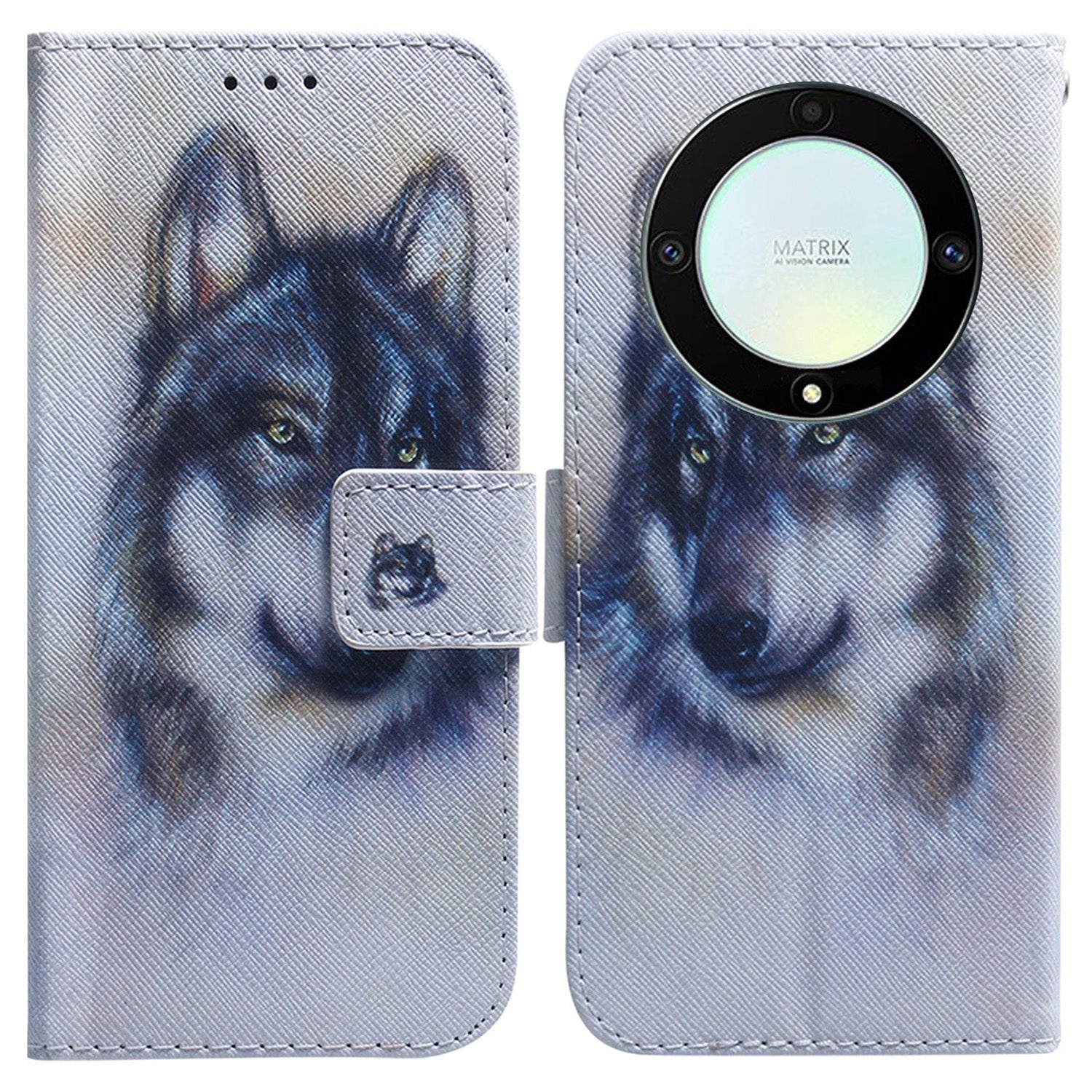 For Honor X40 5G / X9a 5G / Magic5 Lite 5G Pattern Printing Stand Cover Anti-drop PU Leather Wallet Phone Case with Strap