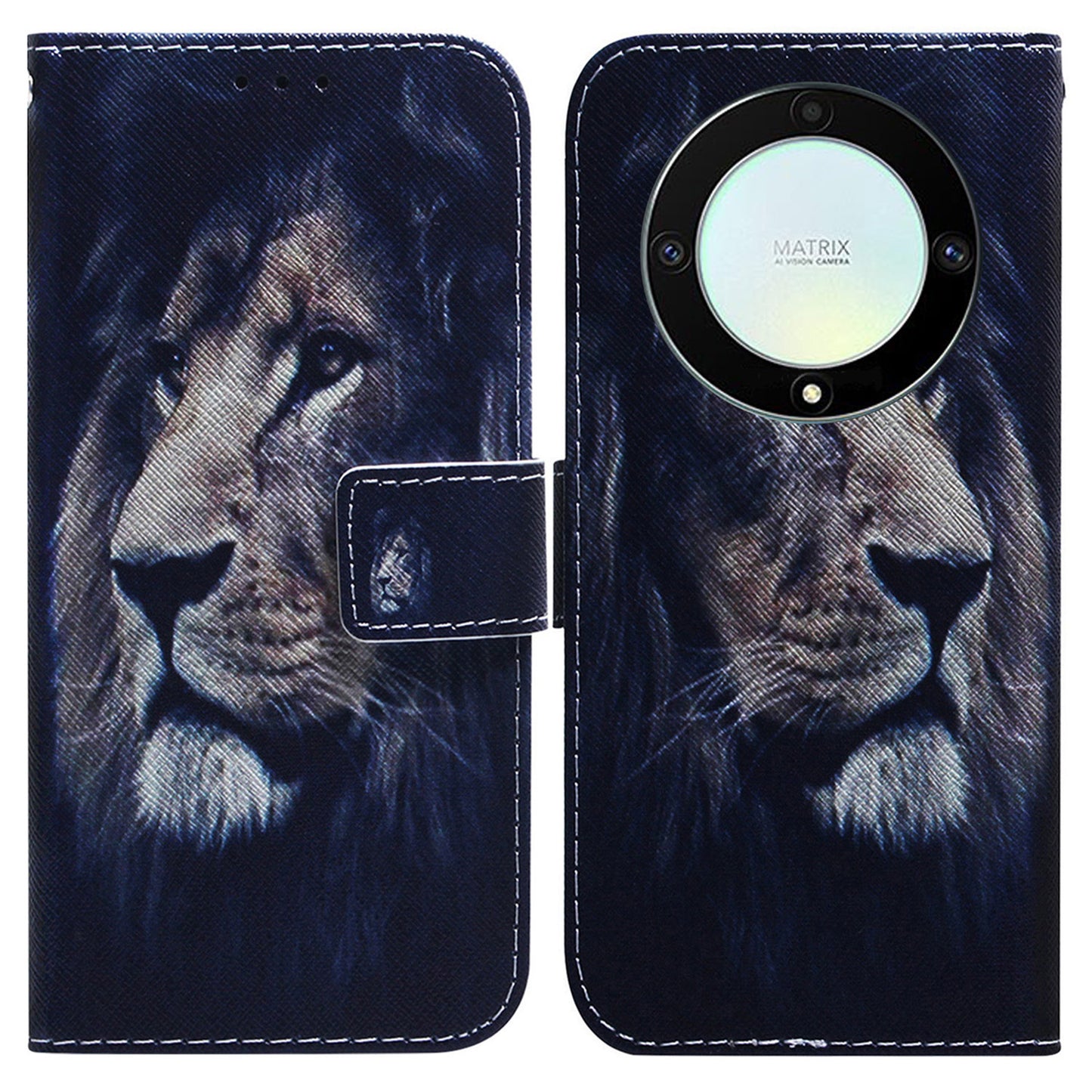 For Honor X40 5G / X9a 5G / Magic5 Lite 5G Pattern Printing Stand Cover Anti-drop PU Leather Wallet Phone Case with Strap