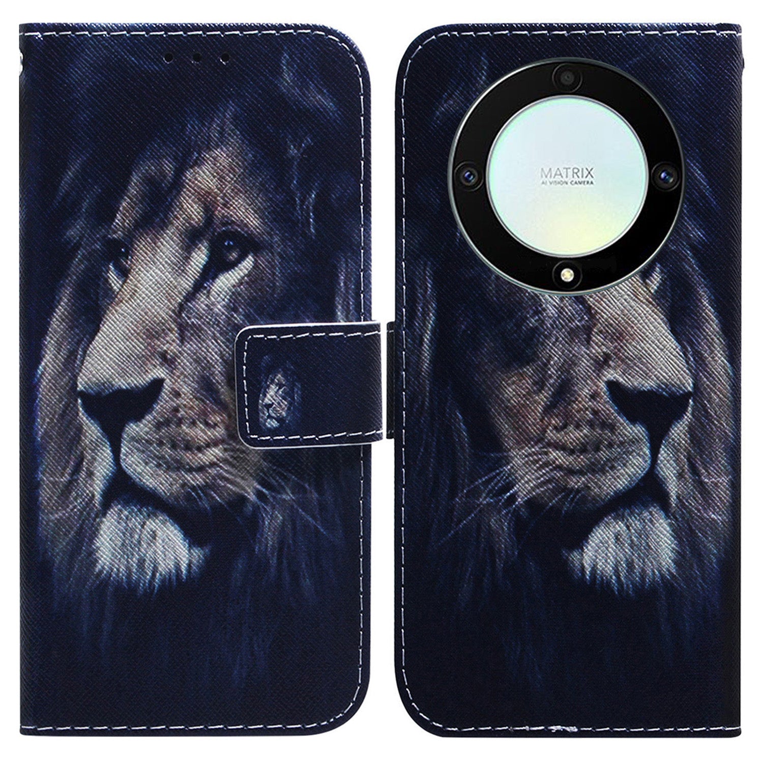 For Honor X40 5G / X9a 5G / Magic5 Lite 5G Pattern Printing Stand Cover Anti-drop PU Leather Wallet Phone Case with Strap