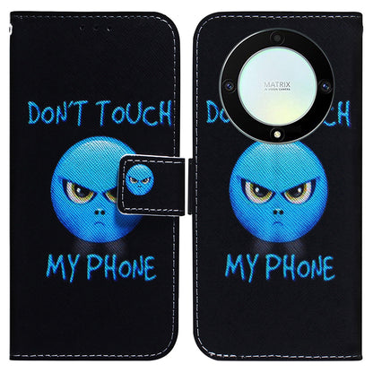 For Honor X40 5G / X9a 5G / Magic5 Lite 5G Pattern Printing Stand Cover Anti-drop PU Leather Wallet Phone Case with Strap