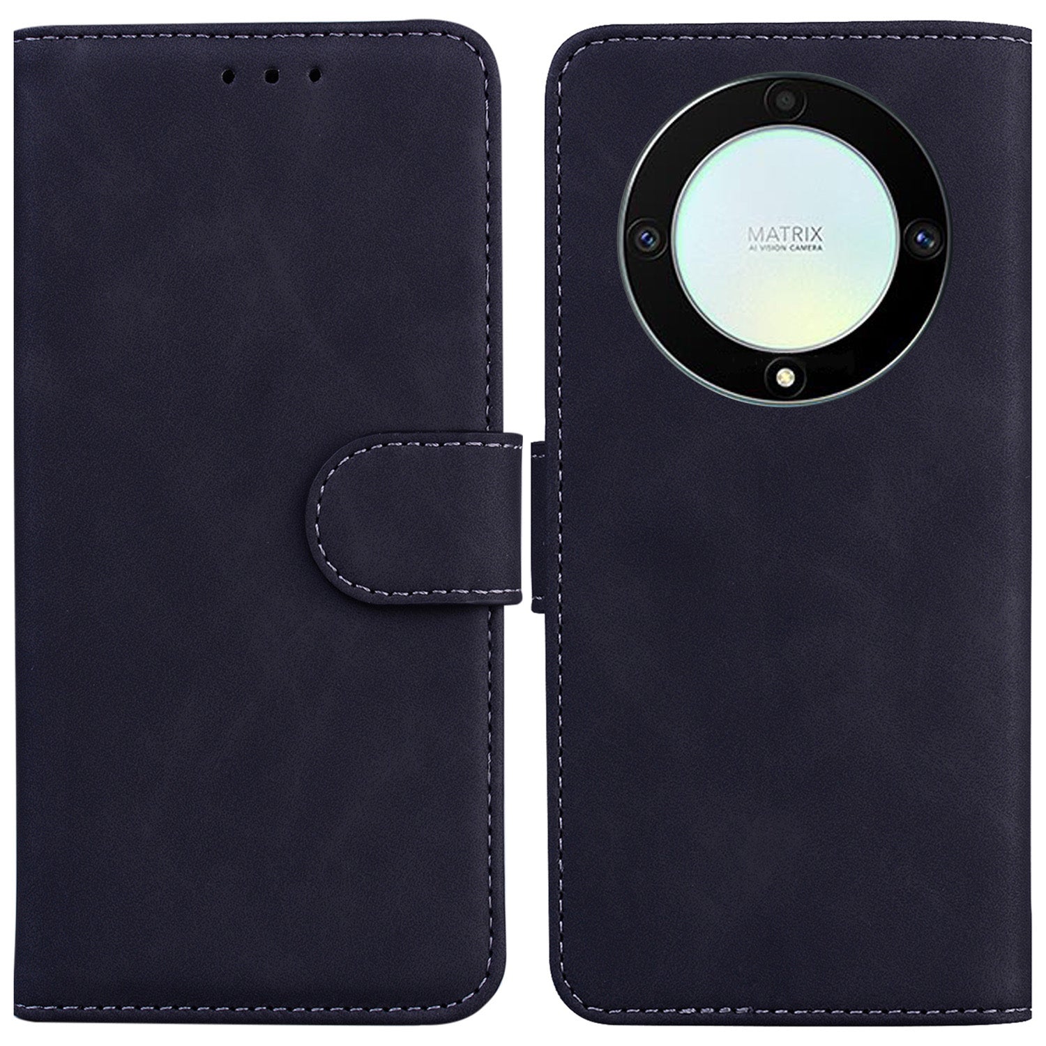 For Honor X40 5G / X9a 5G / Magic5 Lite 5G PU Leather Wallet Cover Solid Color Flip Stand Phone Case