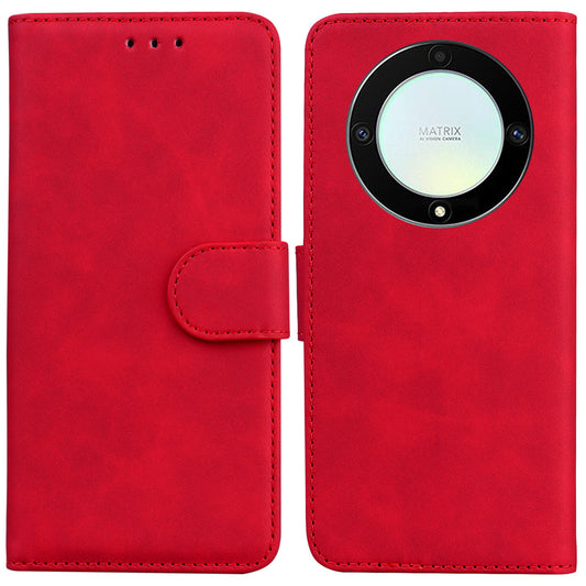 For Honor X40 5G / X9a 5G / Magic5 Lite 5G PU Leather Wallet Cover Solid Color Flip Stand Phone Case