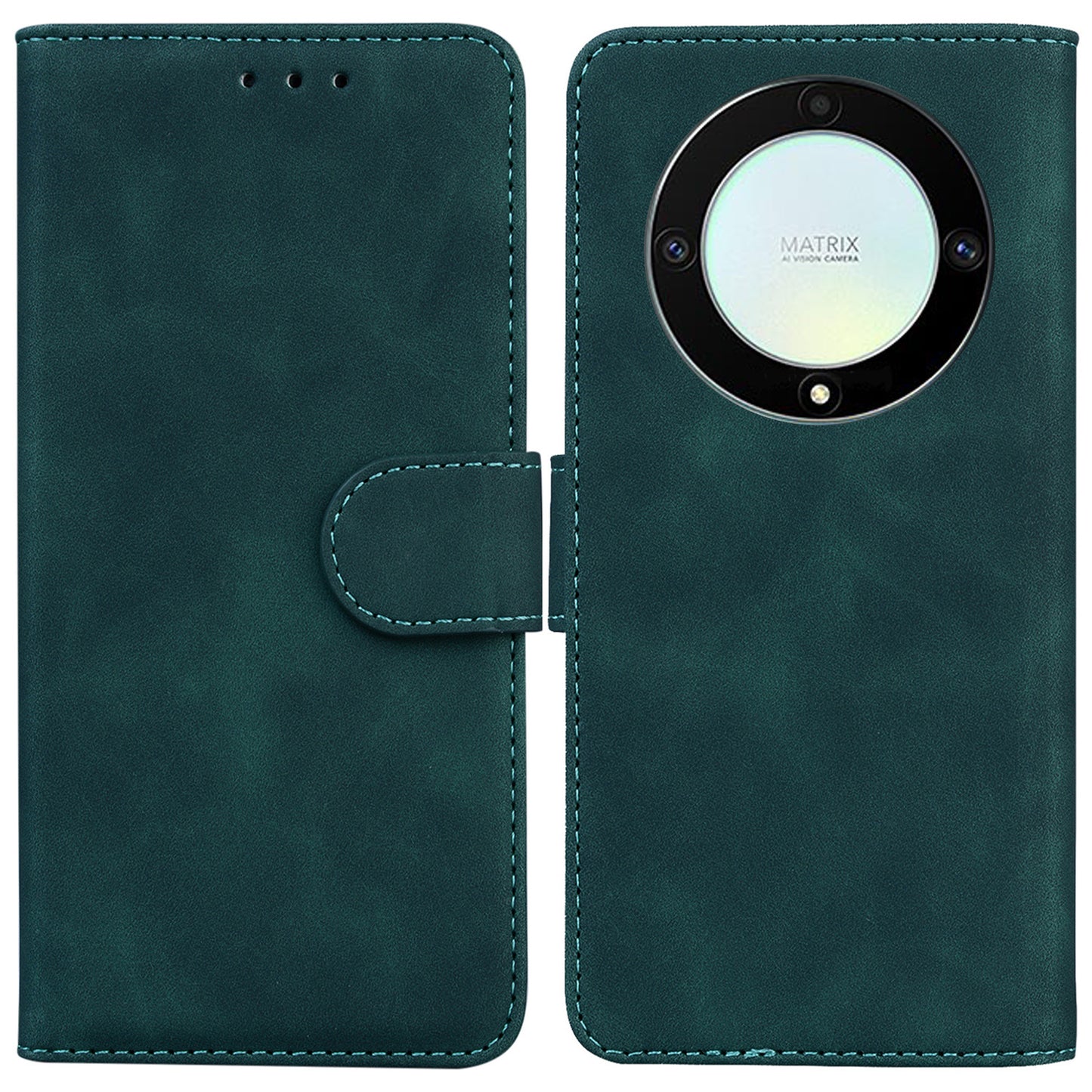 For Honor X40 5G / X9a 5G / Magic5 Lite 5G PU Leather Wallet Cover Solid Color Flip Stand Phone Case