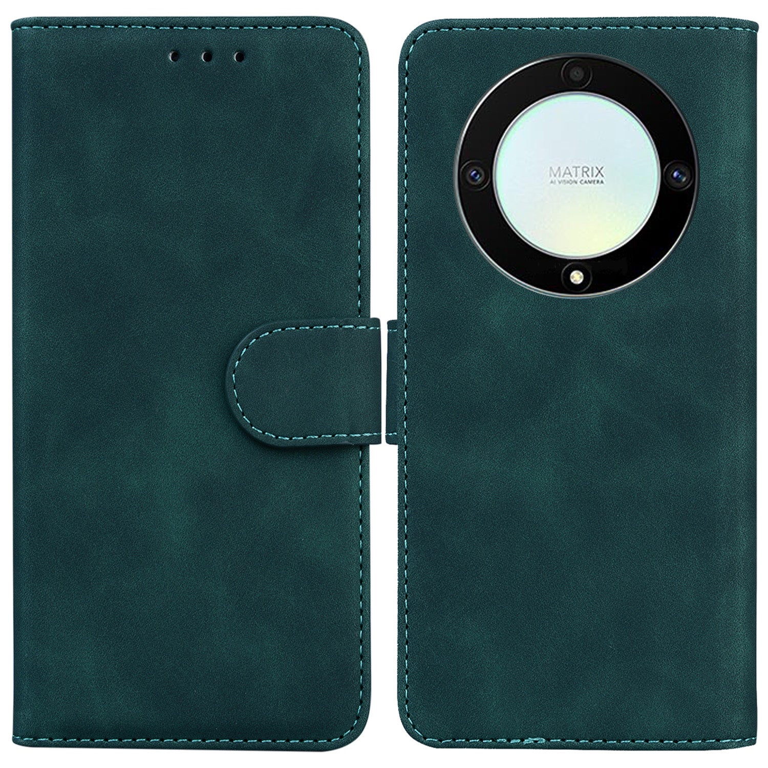 For Honor X40 5G / X9a 5G / Magic5 Lite 5G PU Leather Wallet Cover Solid Color Flip Stand Phone Case