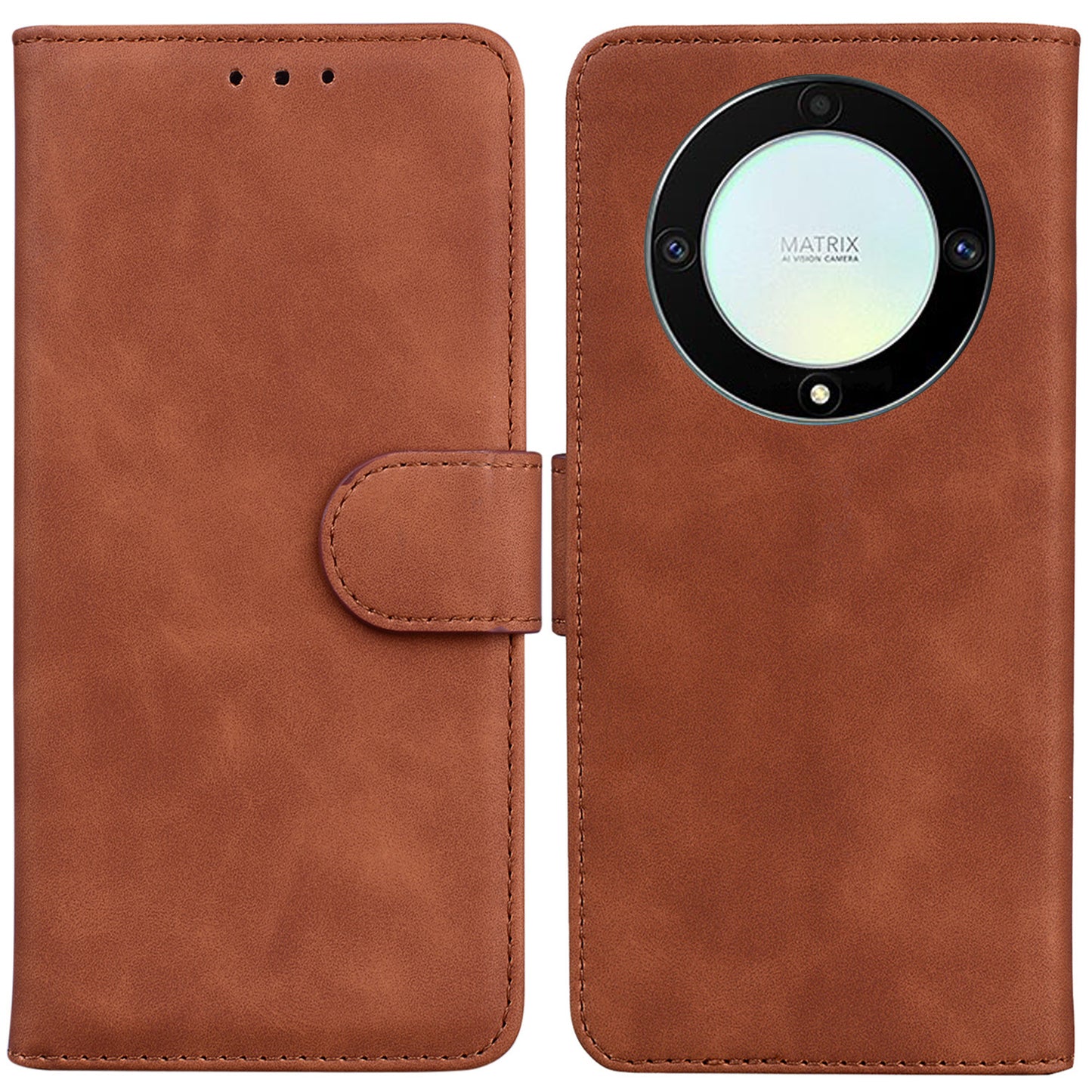 For Honor X40 5G / X9a 5G / Magic5 Lite 5G PU Leather Wallet Cover Solid Color Flip Stand Phone Case