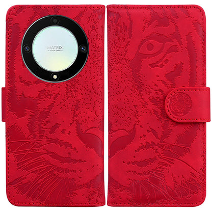 Flip Wallet Case for Honor X40 5G / X9a 5G / Magic5 Lite 5G , PU Leather Tiger Pattern Imprinted Stand Phone Cover