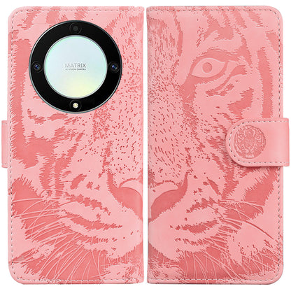 Flip Wallet Case for Honor X40 5G / X9a 5G / Magic5 Lite 5G , PU Leather Tiger Pattern Imprinted Stand Phone Cover