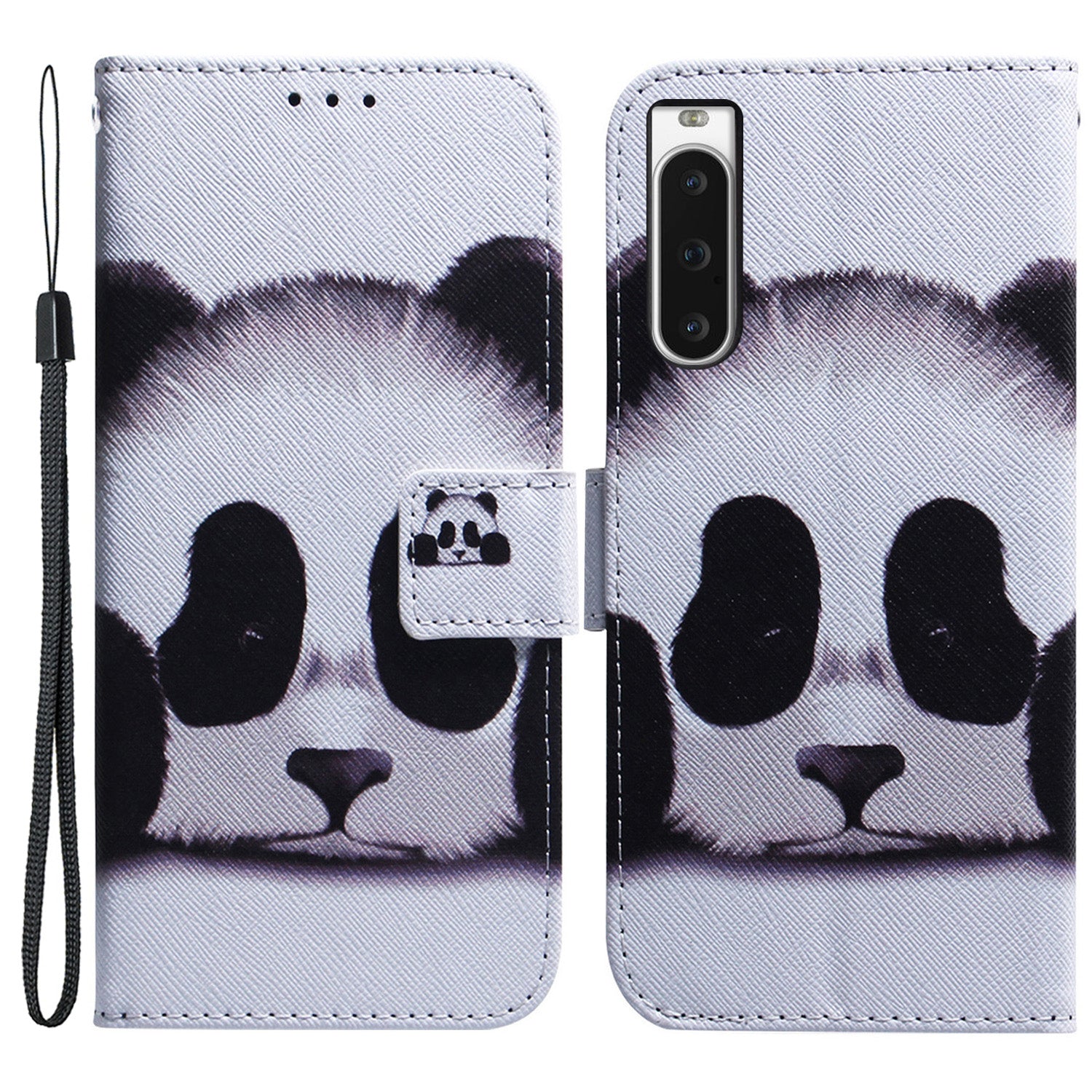 For Sony Xperia 10 V Wallet Phone Case Pattern Printing PU Leather Stand Cover with Wrist Strap