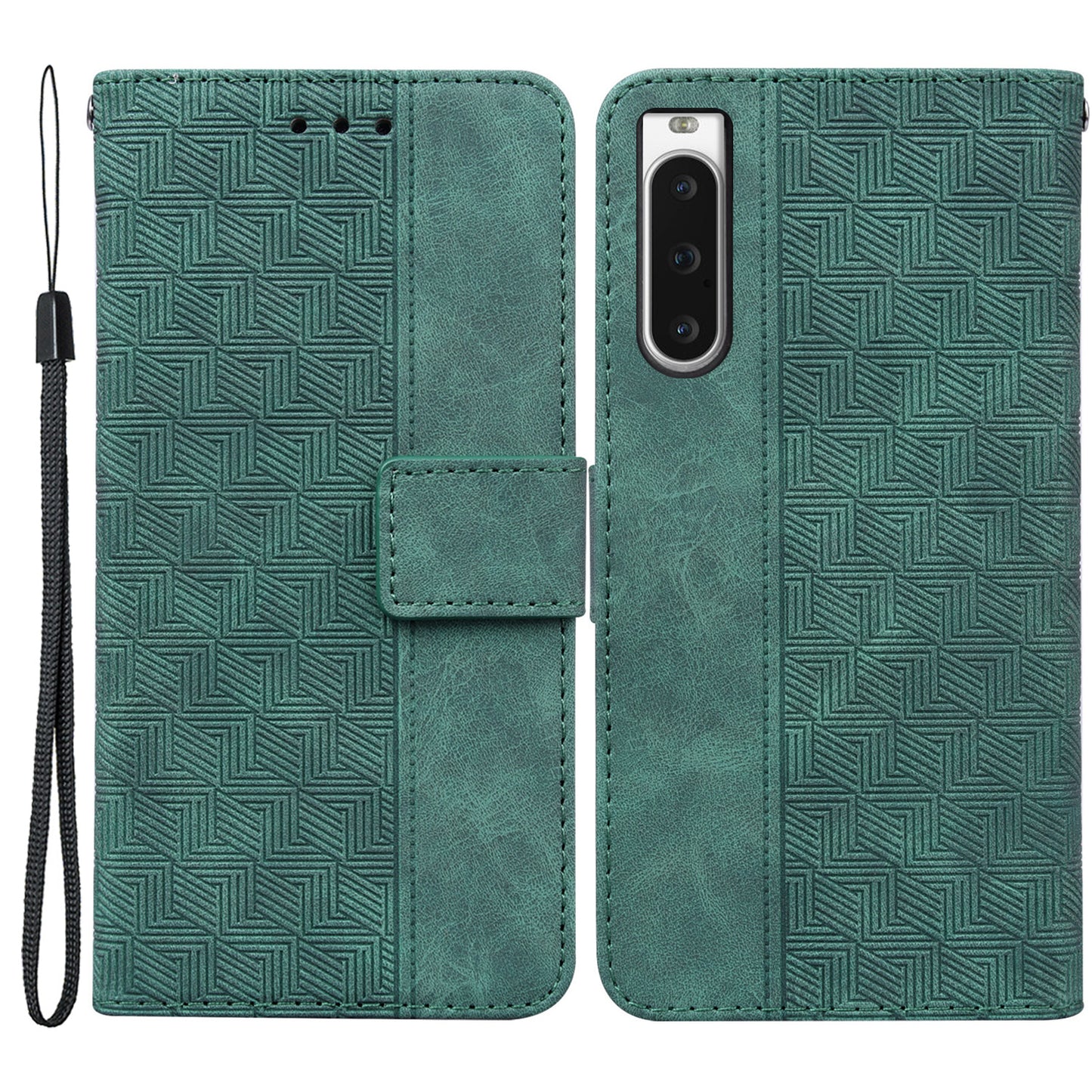 For Sony Xperia 10 V Phone Case Phone Wallet Stand Protective Cover Imprinted Leather Case