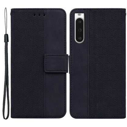 For Sony Xperia 10 V Phone Case Phone Wallet Stand Protective Cover Imprinted Leather Case