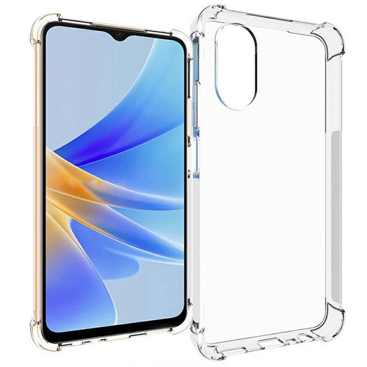 For Oppo A17 4G Anti-slip Protective Phone Case Four Corners Shock Absorption TPU Cover