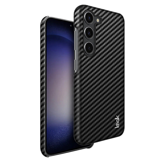 IMAK Ruiyi Series for Samsung Galaxy S23+ Phone Case PU Leather Coated PC Carbon Fiber Texture Phone Cover
