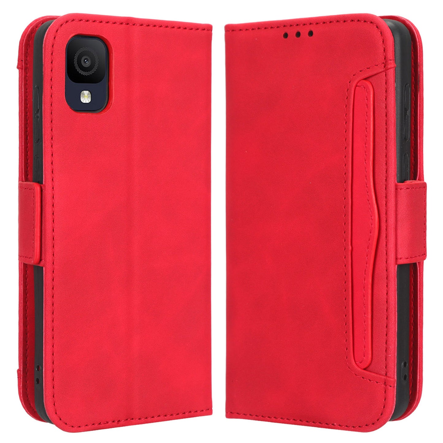 For TCL Ion Z Multiple Card Slots Stand Cover Anti-drop PU Leather Wallet Phone Case