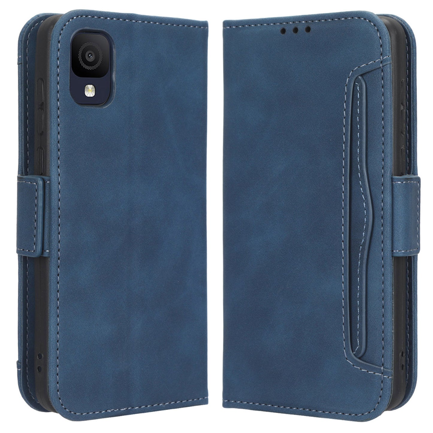 For TCL Ion Z Multiple Card Slots Stand Cover Anti-drop PU Leather Wallet Phone Case