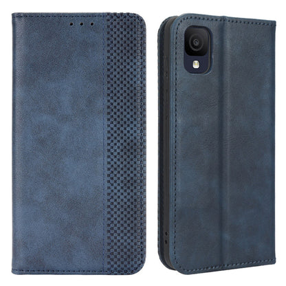 For TCL Ion Z Retro PU Leather Wallet Phone Case Magnetic Absorption Folding Stand Cover