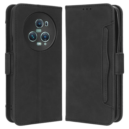 For Honor Magic5 Pro 5G PU Leather Protective Stand Cover Multiple Card Slots Wallet Phone Case