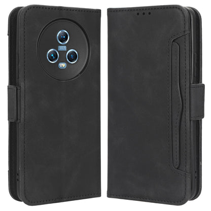 For Honor Magic5 5G Multiple Card Slots PU Leather Wallet Stand Cover Drop-proof Phone Case