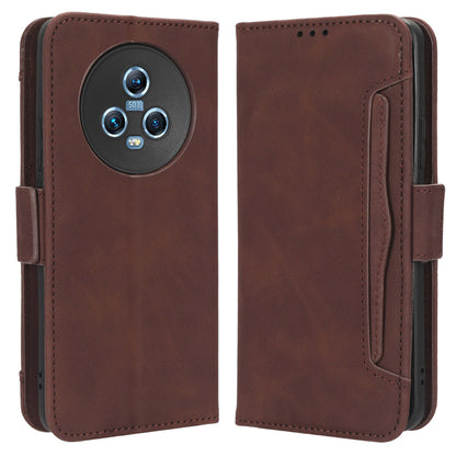 For Honor Magic5 5G Multiple Card Slots PU Leather Wallet Stand Cover Drop-proof Phone Case