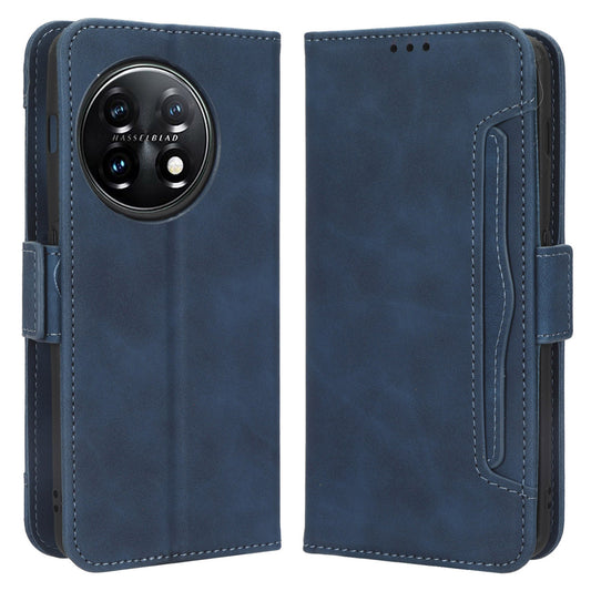 For OnePlus 11R 5G / Ace 2 5G PU Leather Stand Cover Multiple Card Slots Phone Wallet Case