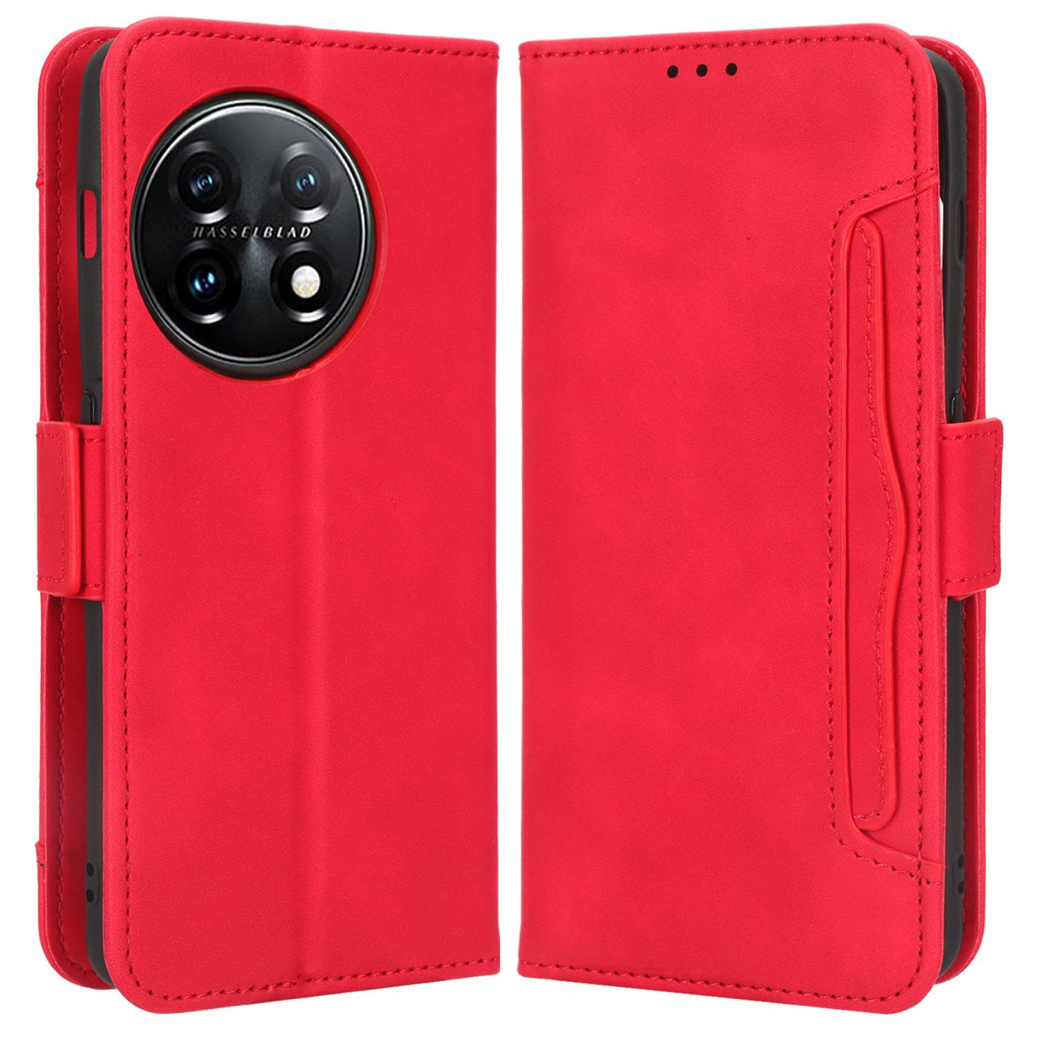 For OnePlus 11R 5G / Ace 2 5G PU Leather Stand Cover Multiple Card Slots Phone Wallet Case