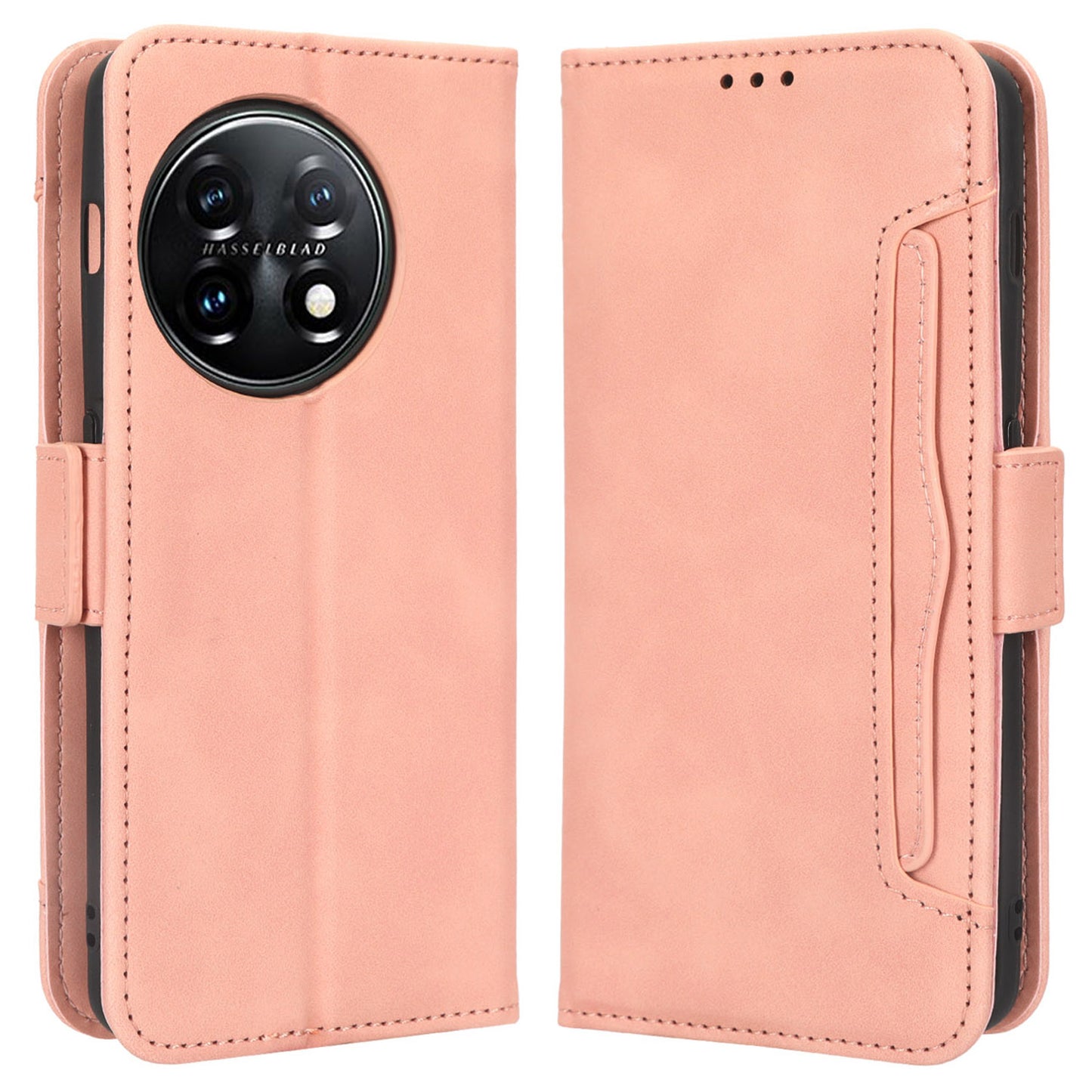 For OnePlus 11R 5G / Ace 2 5G PU Leather Stand Cover Multiple Card Slots Phone Wallet Case