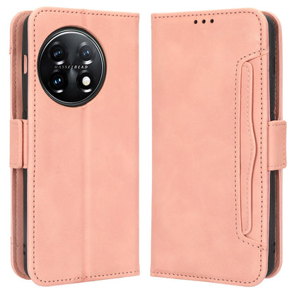 For OnePlus 11R 5G / Ace 2 5G PU Leather Stand Cover Multiple Card Slots Phone Wallet Case
