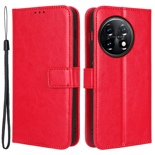 For OnePlus Ace 2 5G / 11R 5G PU Leather Wallet Flip Stand Cover Crazy Horse Texture Phone Case