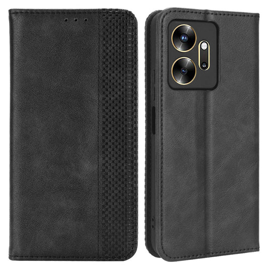 For Infinix Zero 20 4G X6821 Wallet Phone Case Retro PU Leather Cover Magnetic Closure Stand Case