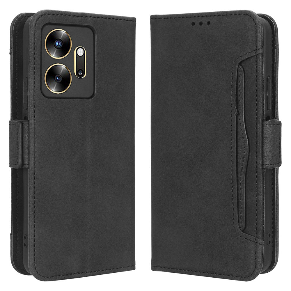 Wallet Phone Case for Infinix Zero 20 4G X6821 Multiple Card Slots Stand Case Anti-drop PU Leather Cover