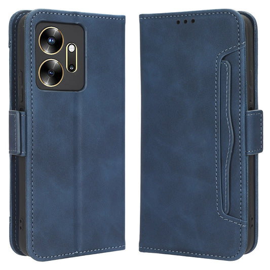 Wallet Phone Case for Infinix Zero 20 4G X6821 Multiple Card Slots Stand Case Anti-drop PU Leather Cover