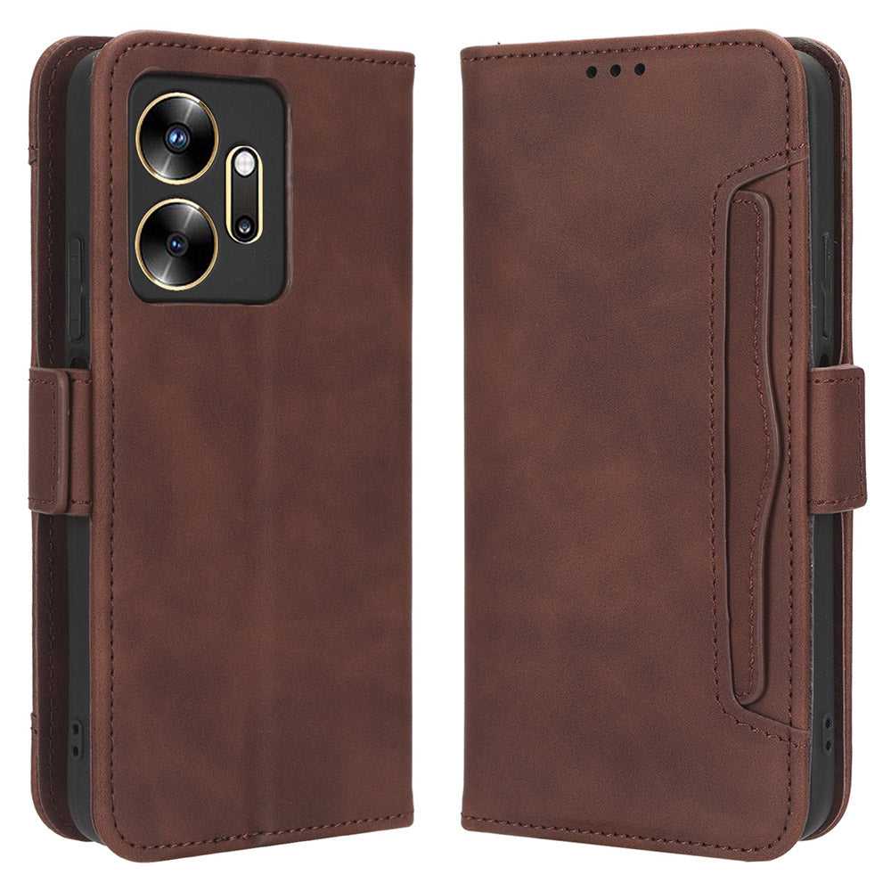 Wallet Phone Case for Infinix Zero 20 4G X6821 Multiple Card Slots Stand Case Anti-drop PU Leather Cover