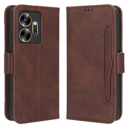 Wallet Phone Case for Infinix Zero 20 4G X6821 Multiple Card Slots Stand Case Anti-drop PU Leather Cover
