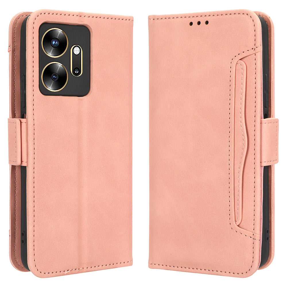 Wallet Phone Case for Infinix Zero 20 4G X6821 Multiple Card Slots Stand Case Anti-drop PU Leather Cover