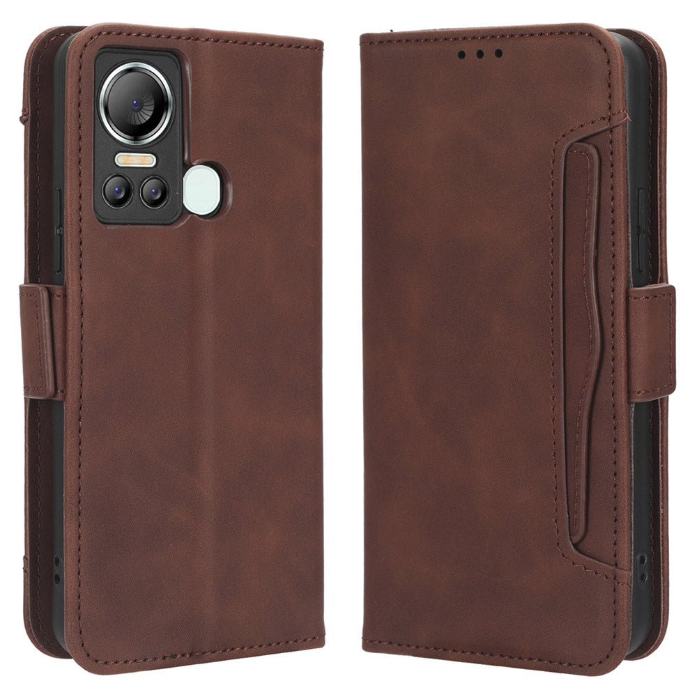 For Itel S18 / S663L / Vision 5 Multiple Card Slots Stand Cover Anti-drop PU Leather Wallet Phone Case