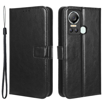 For Itel S18 / S663L / Vision 5 PU Leather Flip Cover Crazy Horse Texture Wallet Phone Case