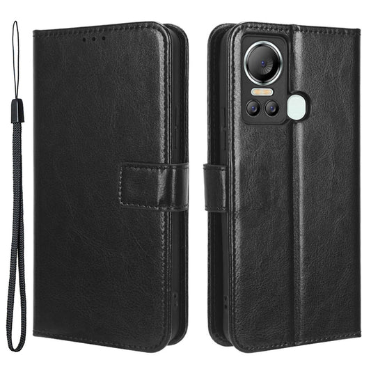 For Itel S18 / S663L / Vision 5 PU Leather Flip Cover Crazy Horse Texture Wallet Phone Case