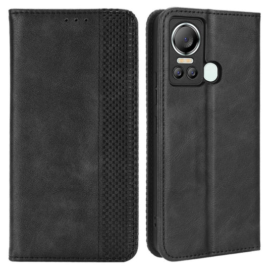 For Itel S18 / S663L / Vision 5 Retro PU Leather Wallet Phone Case Magnetic Absorption Folding Stand Cover