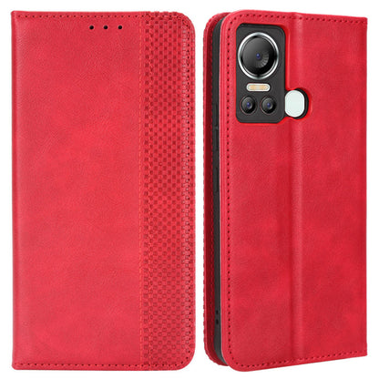 For Itel S18 / S663L / Vision 5 Retro PU Leather Wallet Phone Case Magnetic Absorption Folding Stand Cover