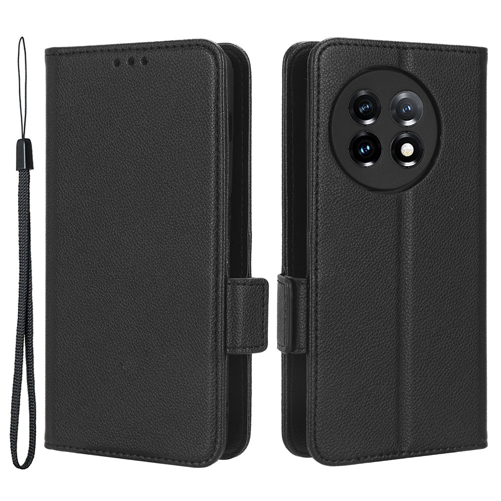 For OnePlus Ace 2 5G / 11R 5G Phone Case Folding Stand Litchi Texture Leather Wallet Phone Cover