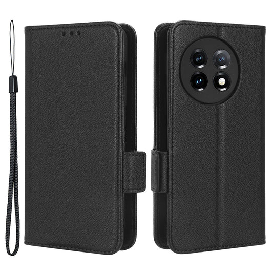 For OnePlus Ace 2 5G / 11R 5G Phone Case Folding Stand Litchi Texture Leather Wallet Phone Cover
