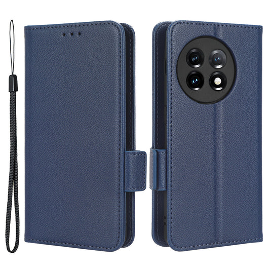 For OnePlus Ace 2 5G / 11R 5G Phone Case Folding Stand Litchi Texture Leather Wallet Phone Cover
