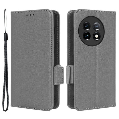 For OnePlus Ace 2 5G / 11R 5G Phone Case Folding Stand Litchi Texture Leather Wallet Phone Cover
