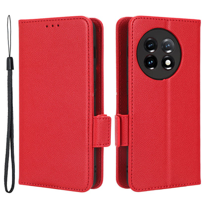 For OnePlus Ace 2 5G / 11R 5G Phone Case Folding Stand Litchi Texture Leather Wallet Phone Cover