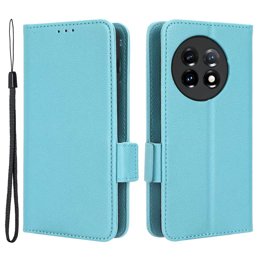For OnePlus Ace 2 5G / 11R 5G Phone Case Folding Stand Litchi Texture Leather Wallet Phone Cover
